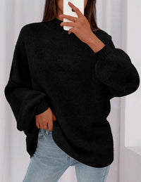 PRETTYGARDEN Women's Fall Oversized Sweaters Chunky Knit Mock Neck Long Sleeve Casual Trendy Pullover Winter Clothes PRETTYGARDEN
