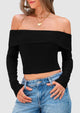 Off The Shoulder Long Sleeve Blouses