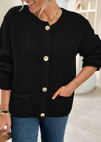 PRETTYGARDEN Cardigan Sweaters for Women Trendy Oversized Knit Chunky Button Cardigans Fall Winter Outfits with Pockets