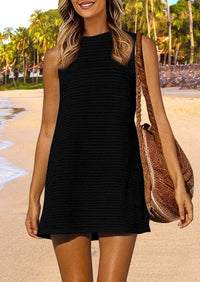 Sleeveless Hollow Out Resort Beach Vacation Cover Up Dress