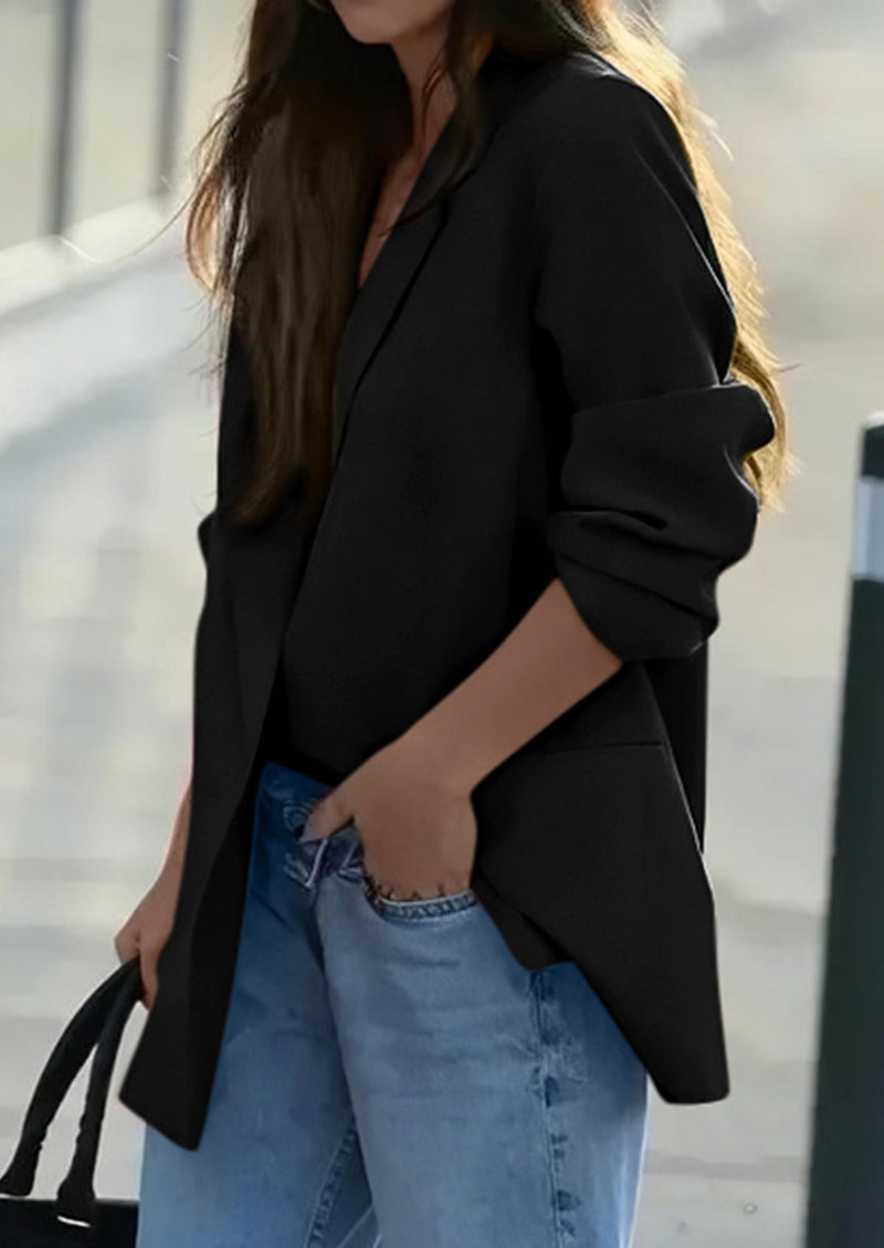 PRETTYGARDEN Fall Blazers for Women Business Casual Long Sleeve Lapel Pockets Dressy Suit Jackets Work Office Clothes