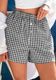 Plaid Casual Y2K Short with Pockets