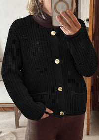 PRETTYGARDEN Cardigan Sweaters for Women Trendy Oversized Knit Chunky Button Cardigans Fall Winter Outfits with Pockets