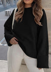 PRETTYGARDEN Women's Fall Oversized Sweaters Casual Crewneck Pullover Long Sleeve Fuzzy Chunky Knit Tops Blouse