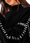 PRETTYGARDEN Women's Chunky Knit Sweaters Fall Long Sleeve Mock Neck Oversized Pullover Tops Winter Fashion Clothes
