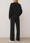 PRETTYGARDEN 2 Piece Sets For Women Fall Trendy Long Sleeve Sweatshirt Wide Leg Pants Loungewear Set Matching Sweatsuit