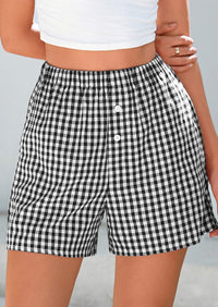 Plaid Casual Y2K Short with Pockets