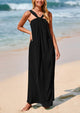 Casual Sleeveless Strappy Loose Flowy Beach Maxi Dress with Pockets
