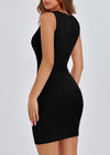 PRETTYGARDEN Spring Dresses for Women Sleeveless Bodycon Short Work Tank Dress Summer Casual Ribbed Mini Sundresses