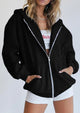 Long Sleeve Zip Up Y2K Hoodies With Pockets