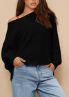 PRETTYGARDEN Oversized Sweatshirt for Women Fashion Crewneck Long Sleeve Pullover Waffle Knit Tops Fall Trendy Clothes