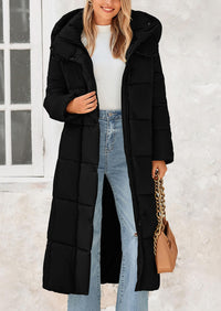 PRETTYGARDEN Women's Winter Long Puffer Coats Hooded Zip Up Casual Thickened Down Jackets Trendy Warm Clothes Outerwear