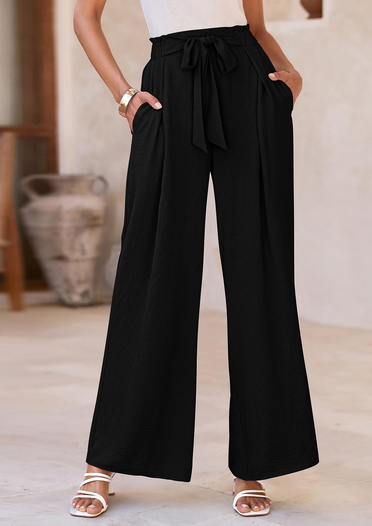 Wide Leg High Waisted Loose Pants