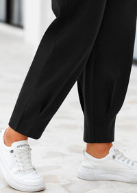 Summer High Waisted Ankle Length Trouser Slacks With Pockets