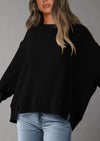 PRETTYGARDEN Oversized Sweatshirt for Women Fashion Crewneck Long Sleeve Pullover Waffle Knit Tops Fall Trendy Clothes