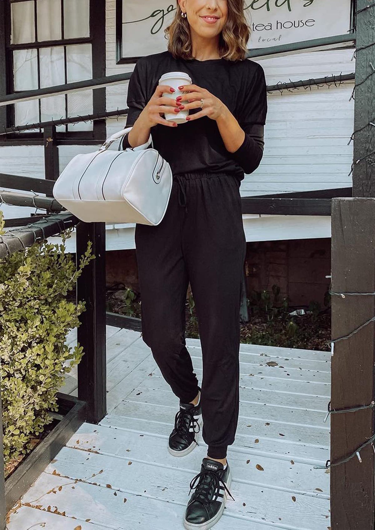 Black Two Pieces Oversized Fall Tracksuit
