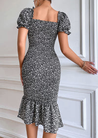 Short Puff Sleeve Cocktail Dresses