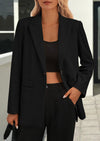 PRETTYGARDEN Women's Winter Corduroy Blazers Jackets Dressy Casual Ribbed Long Sleeve Lapel Fashion Work Business Outerwear