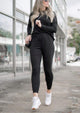 Black Two Pieces Oversized Fall Tracksuit