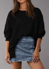 PRETTYGARDEN Oversized Sweatshirt for Women Fashion Crewneck Long Sleeve Pullover Waffle Knit Tops Fall Trendy Clothes