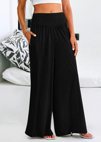 High-Waisted Flowy Palazzo Pant With Pockets