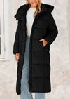 PRETTYGARDEN Women's Winter Long Puffer Coats Hooded Zip Up Casual Thickened Down Jackets Trendy Warm Clothes Outerwear