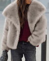 PRETTYGARDEN Womens Winter Coats Trendy Long Sleeve Furry Faux Fur Jackets Button Lapel Warm Fall Outwear with Pockets PRETTYGARDEN