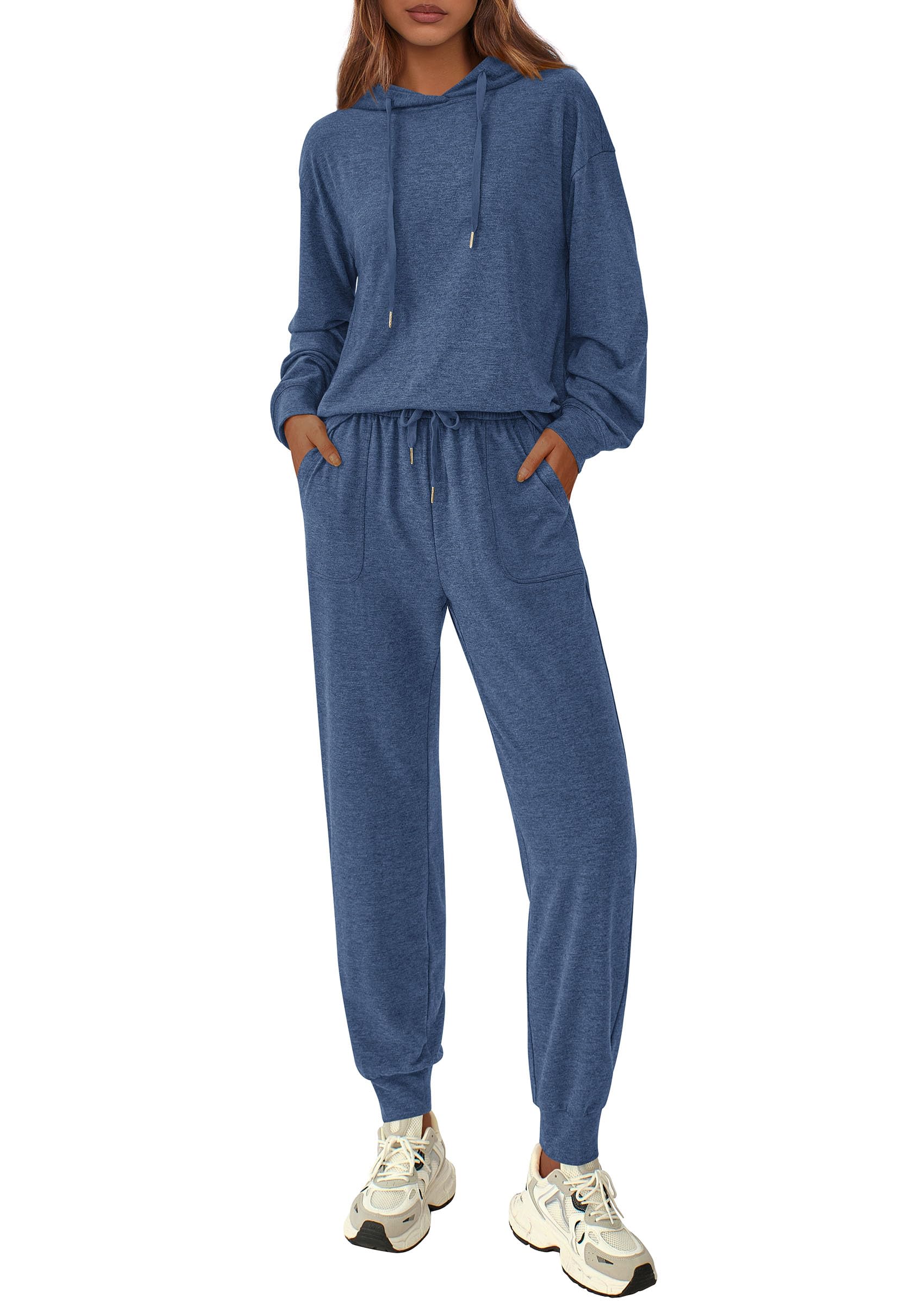 PRETTYGARDEN Women's Two Piece Outfits Sweatsuits Lounge Sets Hoodies Sweatshirt Joggers Sweatpants Fall Fashion Clothes
