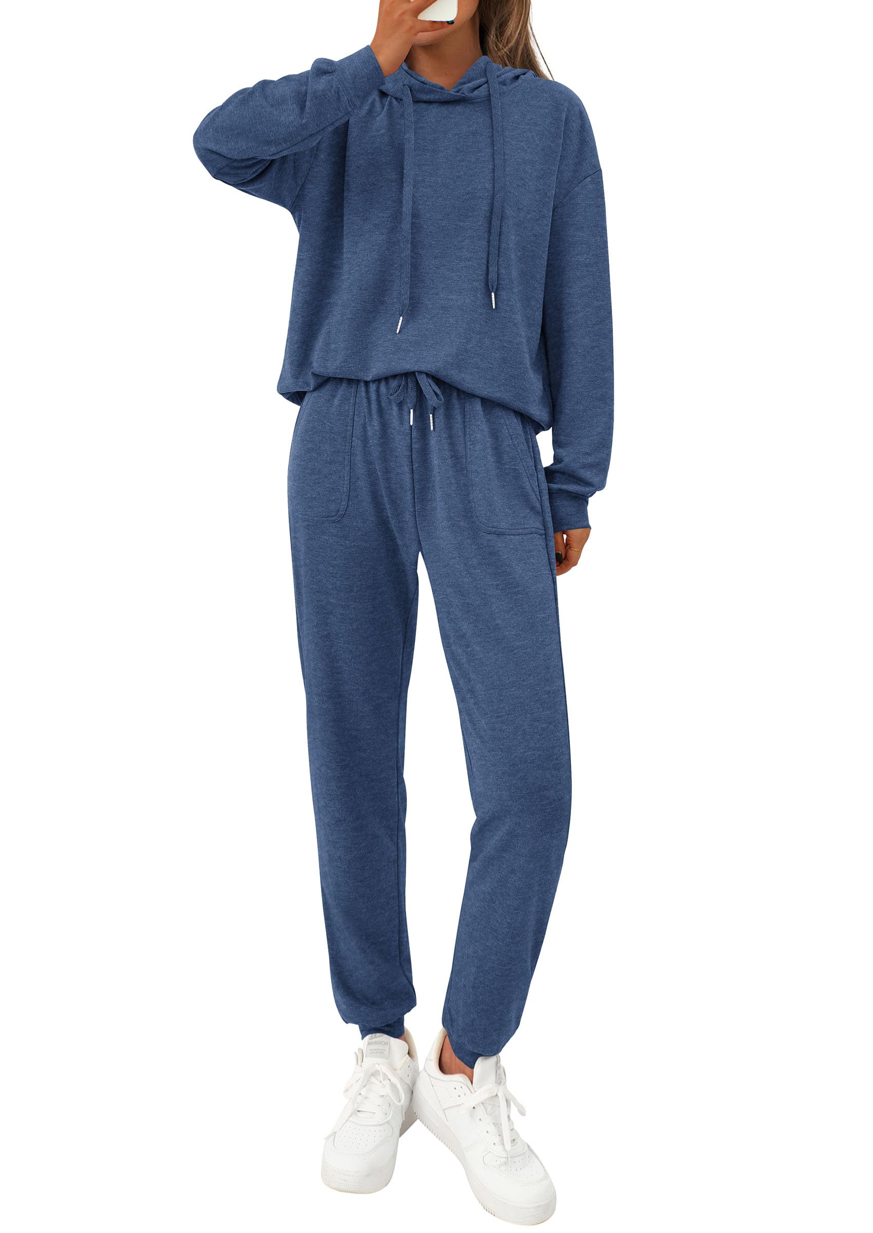 PRETTYGARDEN Women's Two Piece Outfits Sweatsuits Lounge Sets Hoodies Sweatshirt Joggers Sweatpants Fall Fashion Clothes