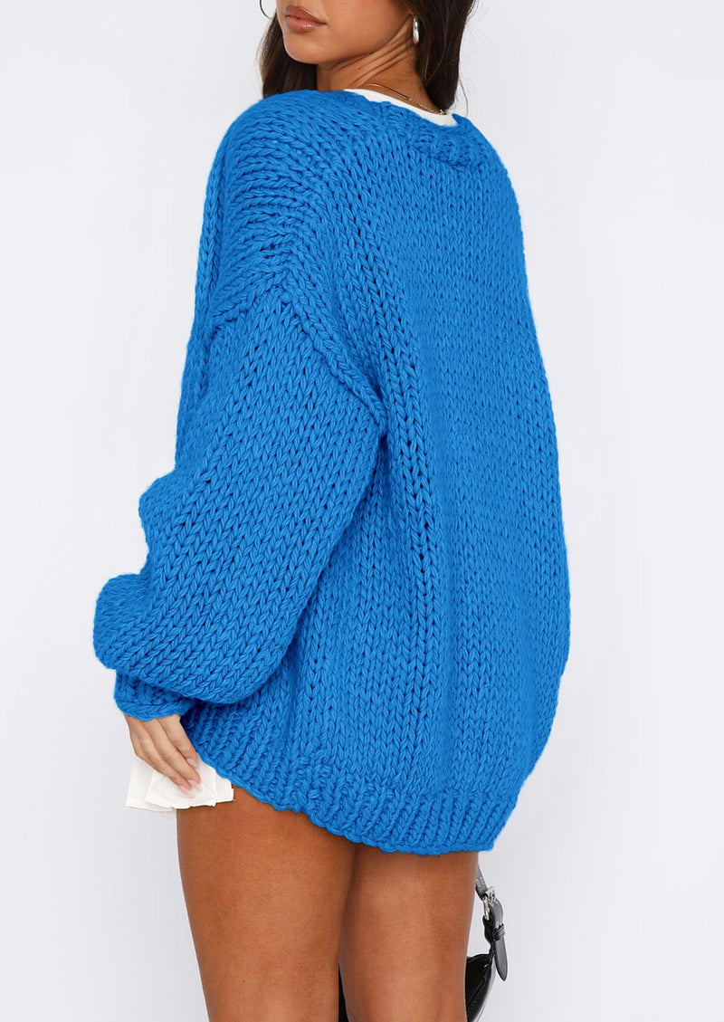 PRETTYGARDEN Cardigan Sweaters for Women Trendy Fall Fashion Long Sleeve Chunky Knit Cardigans Winter Clothing Outfits