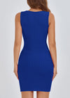 PRETTYGARDEN Spring Dresses for Women Sleeveless Bodycon Short Work Tank Dress Summer Casual Ribbed Mini Sundresses