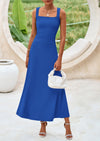 PRETTYGARDEN Skirt Sets Women 2 Piece Outfits Summer Casual Knit Tank Tops Flowy Midi Skirts Matching Vacation Clothes