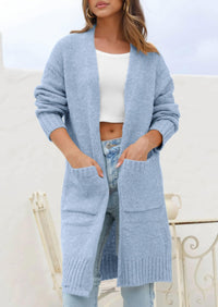 PRETTYGARDEN Fall Long Sleeve Cardigan Sweaters for Women Trendy Winter Open Front Loose Knitted Cardigans with Pockets
