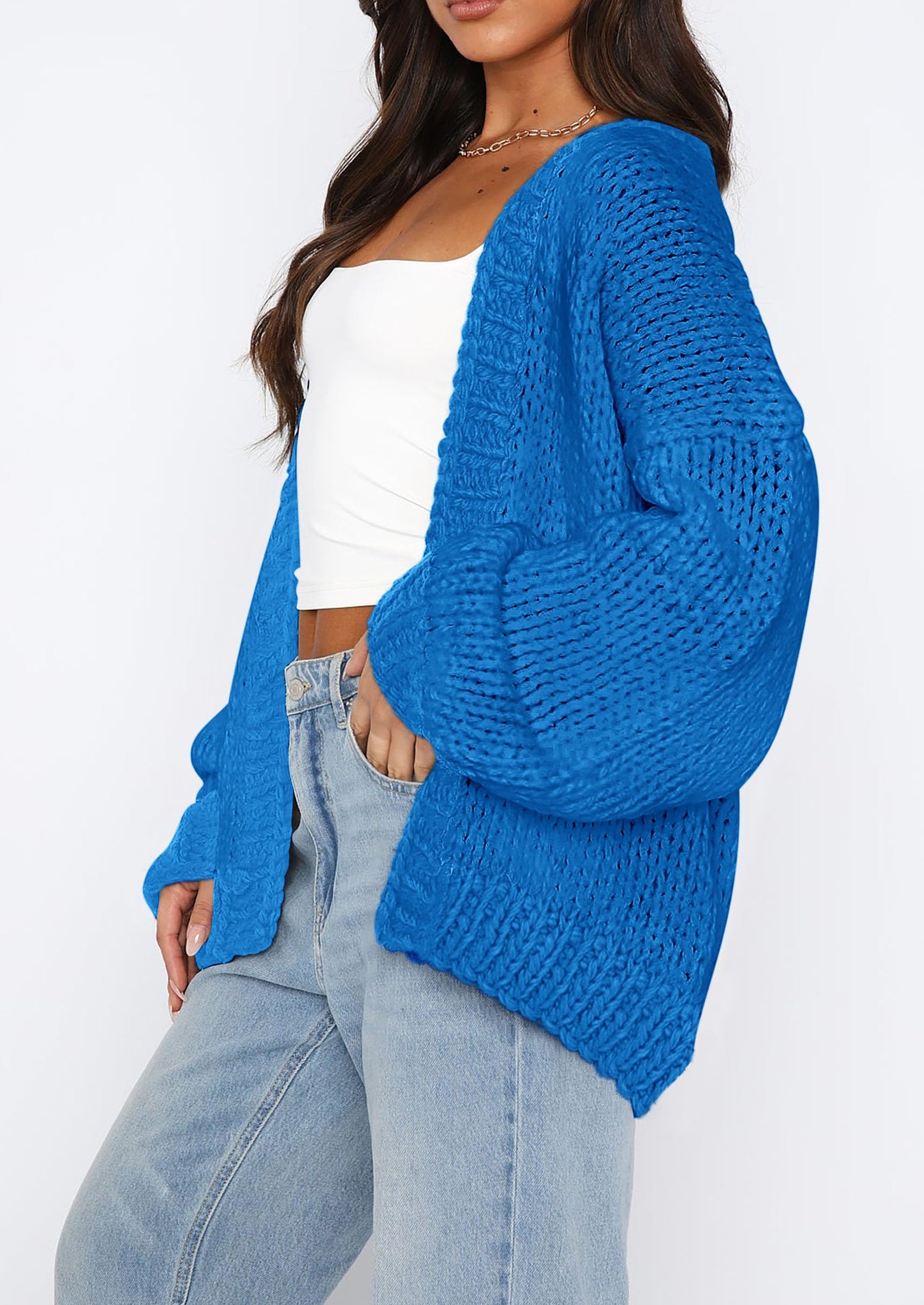 PRETTYGARDEN Cardigan Sweaters for Women Trendy Fall Fashion Long Sleeve Chunky Knit Cardigans Winter Clothing Outfits