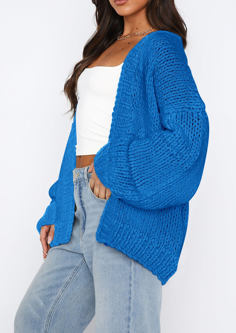 PRETTYGARDEN Cardigan Sweaters for Women Trendy Fall Fashion Long Sleeve Chunky Knit Cardigans Winter Clothing Outfits