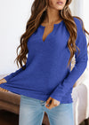 PRETTYGARDEN Long Sleeve Shirts for Women Fall V Neck Waffle Basic Tee Dressy Casual Winter Blouses Knit Tunic Tops