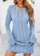 Crochet Knit Hollow Out Beach Vacation Cover Ups Dress