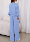 PRETTYGARDEN Womens 2 Piece Sets Long Sleeve Sweatshirt Wide Leg Pants Loose Matching Lounge Set Trendy Fall Outfits