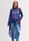 PRETTYGARDEN Women's Long Sleeve Round Neck High Low Asymmetrical Irregular Hem Casual Tops Blouse Shirt Dress