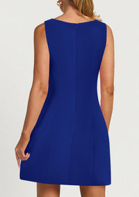 Sleeveless Boat Neck A Line Elegant Cocktail Party Mini Dresses