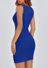 PRETTYGARDEN Spring Dresses for Women Sleeveless Bodycon Short Work Tank Dress Summer Casual Ribbed Mini Sundresses