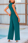 PRETTYGARDEN Womens Summer Jumpsuits Dressy Casual One Piece Outfits Sleeveless Mock Neck Wide Leg Pants Rompers with Pockets