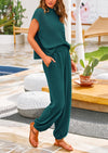 PRETTYGARDEN Womens Two Piece Outfits Sweater Sets Knit Pullover Tops And High Waisted Pants Matching Tracksuit Sweatsuit Set