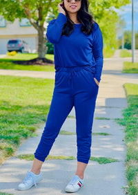 Black Two Pieces Oversized Fall Tracksuit