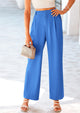 Casual Wide Leg High Elastic Waisted Long Work Pants