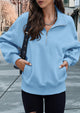 Half Zip Long Sleeve Y2K Sweatshirts