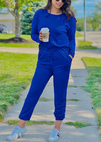 Black Two Pieces Oversized Fall Tracksuit
