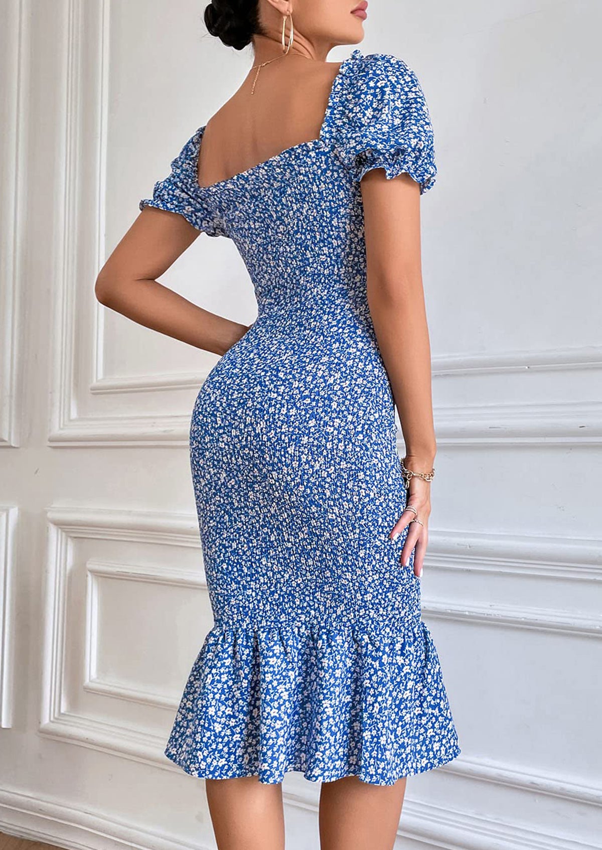 Short Puff Sleeve Cocktail Dresses