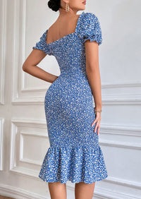 Short Puff Sleeve Cocktail Dresses