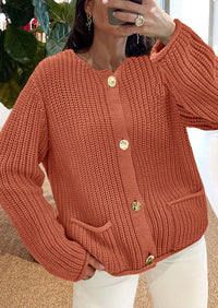 PRETTYGARDEN Cardigan Sweaters for Women Trendy Oversized Knit Chunky Button Cardigans Fall Winter Outfits with Pockets
